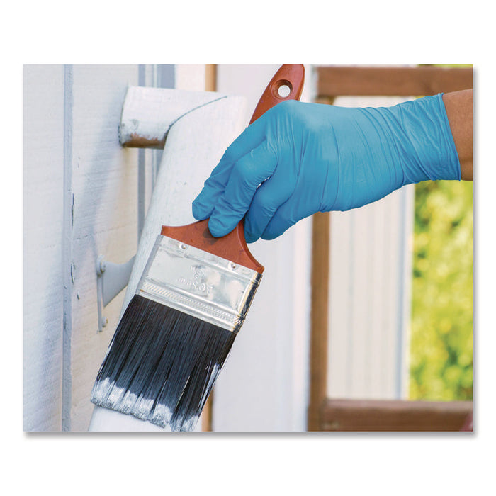 Industrial Nitrile Gloves, Powder-Free, Medium, 3 mil Thick, 9.5" Long, Blue, 100/Box