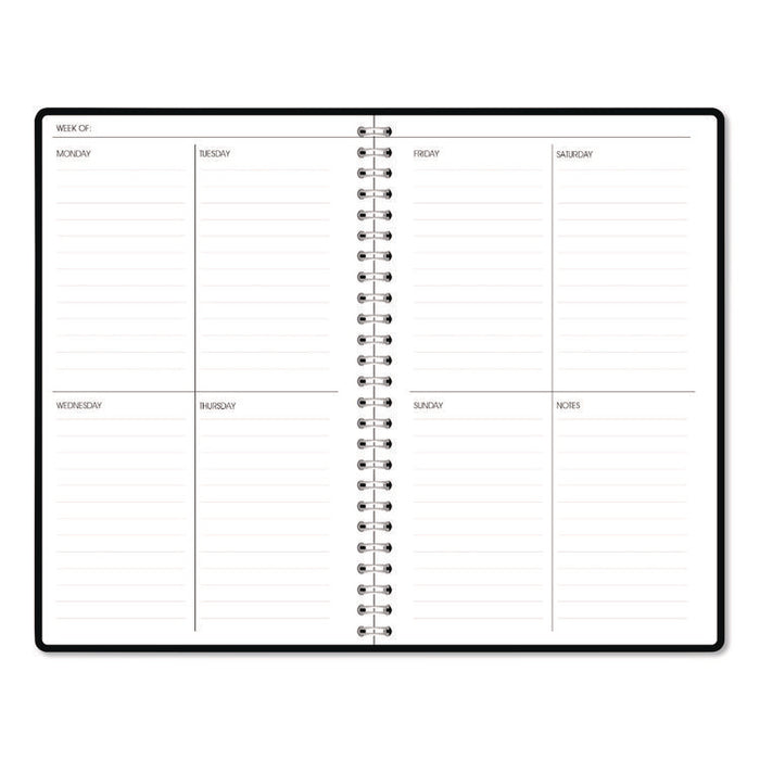 Recycled Non-Dated Monthly/Weekly Planner, Gold and Smoke, Multicolor Cover, Undated