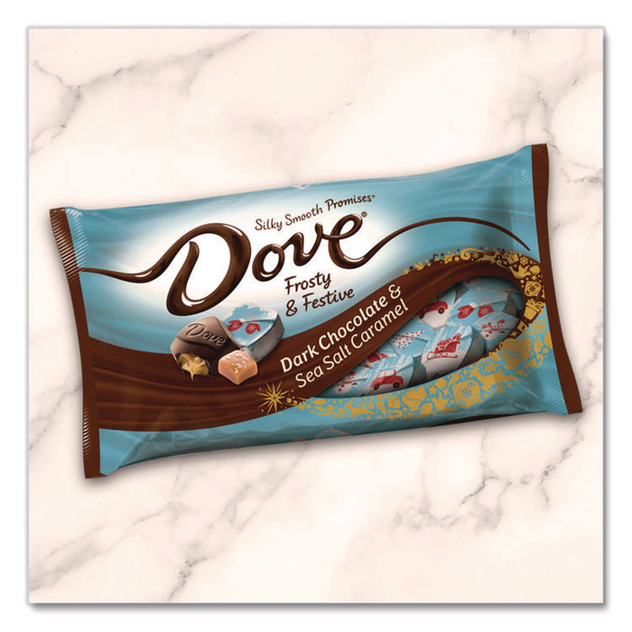 Promises Frosty and Festive Dark Chocolate and Sea Salt Caramel Candy, 7.94 oz Bag