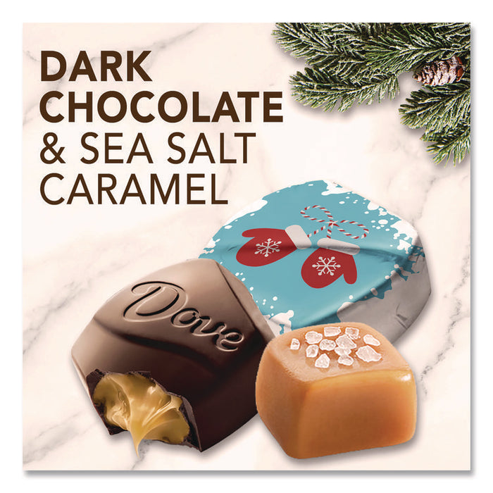 Promises Frosty and Festive Dark Chocolate and Sea Salt Caramel Candy, 7.94 oz Bag