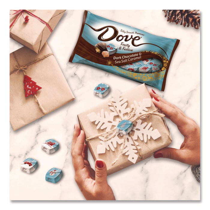 Promises Frosty and Festive Dark Chocolate and Sea Salt Caramel Candy, 7.94 oz Bag