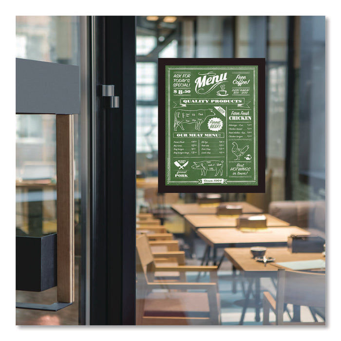 Indoor Window Sign Holder, 8.5 x 11 Insert, Black Frame, 5/Pack