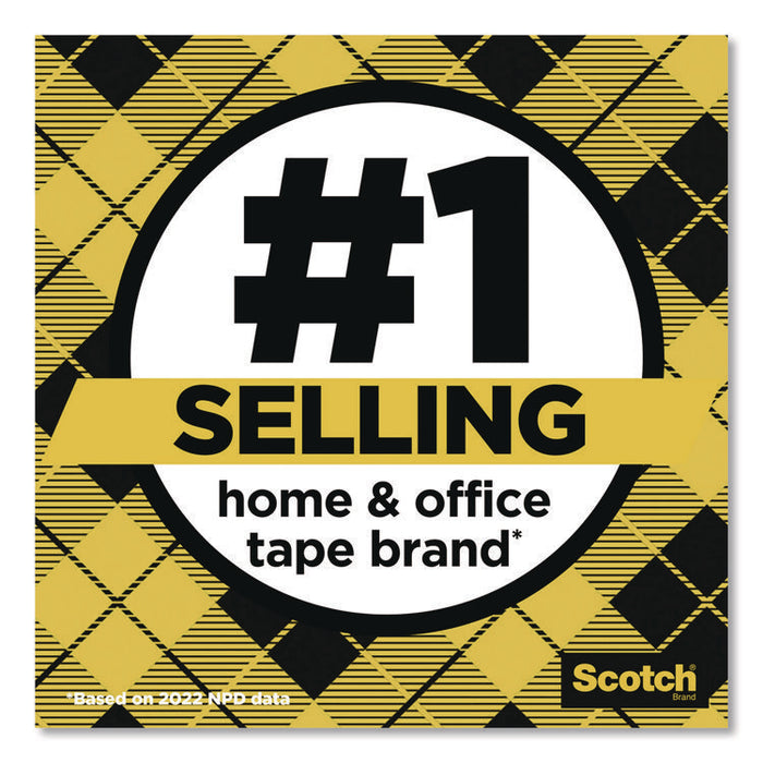Double-Sided Permanent Tape in Handheld Dispenser, 1" Core, 0.5" x 500", 6/Pack