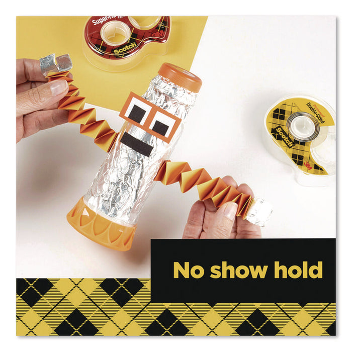 Double-Sided Permanent Tape in Handheld Dispenser, 1" Core, 0.5" x 500", 6/Pack