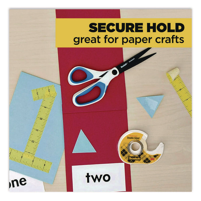 Double-Sided Permanent Tape in Handheld Dispenser, 1" Core, 0.5" x 500", 6/Pack