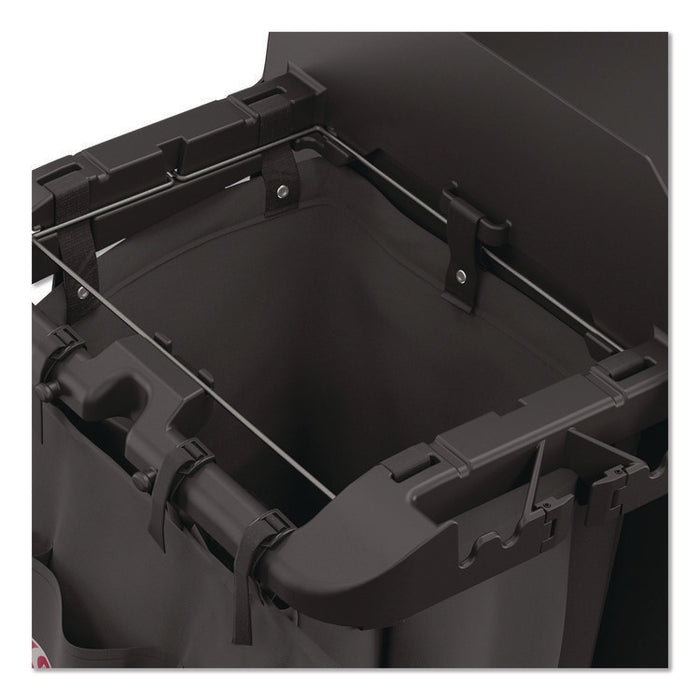 8-Pocket Organizer for Suncast Commercial Full-Size and Compact Housekeeping Carts, 19.5" x 1.67" x 26.83", Black