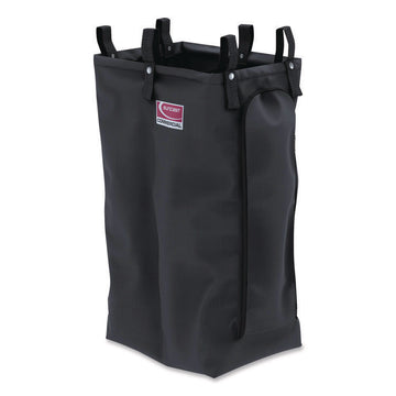 Divided Bag for Suncast Commercial Full-Size and Compact-Size Housekeeping Carts, 25.4 gal, 15.6" x 12.52" x 29.95", Black