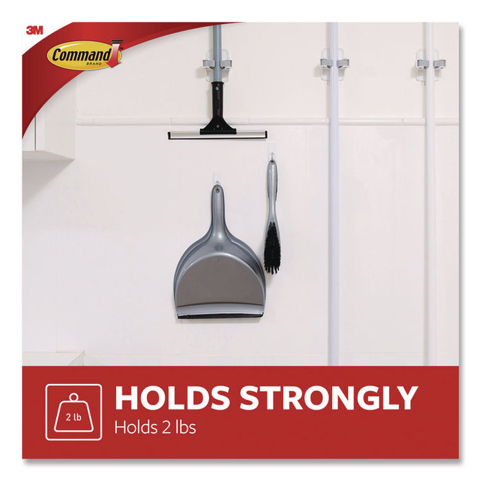 Medium Toggle-Wire Hooks, Metal Wire, Silver, Supports 2 lb, 16/Pack