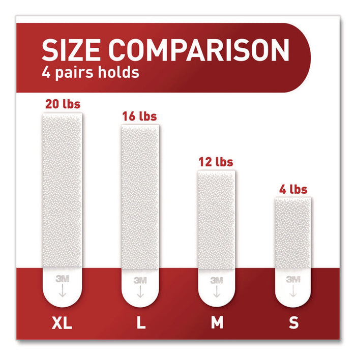 Damage-Free Hanging Picture Hanging Strip Pairs, Holds up to 5 lb, White, 16/Pack