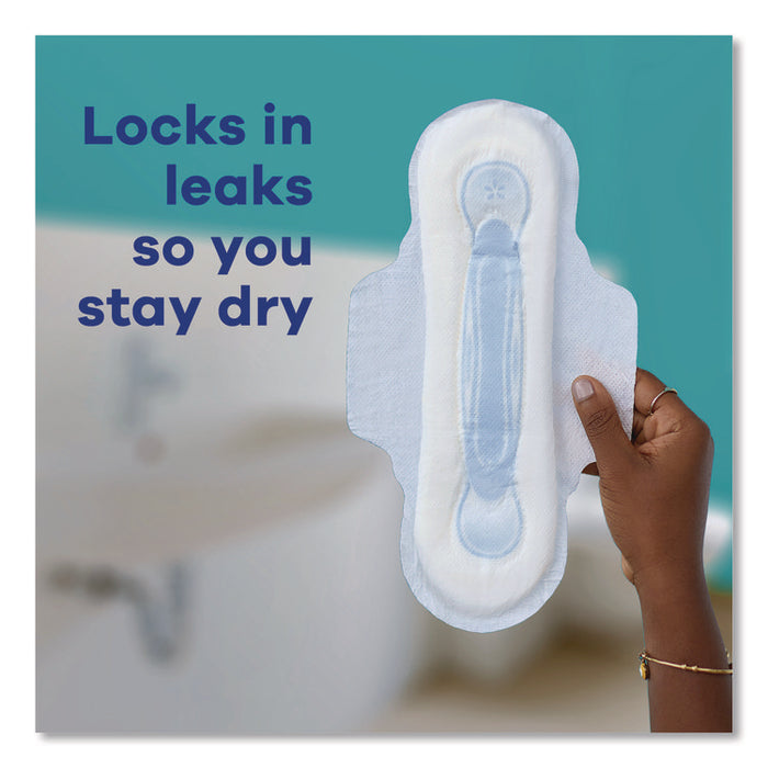 Maxi Long Super Daytime Pad with Wings, Size 2, Super Absorbency, 18/Pack, 8 Packs/Carton