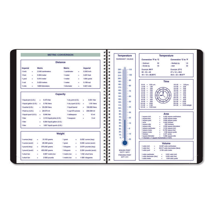 Plan and Link Monthly Planner, 9.25 x 7.25, Black Distressed Faux Leather Cover, 16-Month: Sept 2024 to Dec 2025