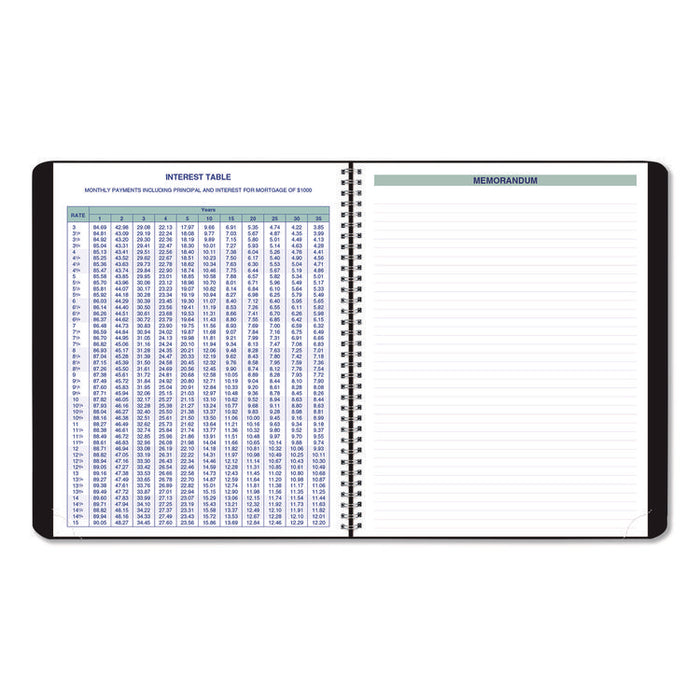 Plan and Link Monthly Planner, 9.25 x 7.25, Black Distressed Faux Leather Cover, 16-Month: Sept 2024 to Dec 2025