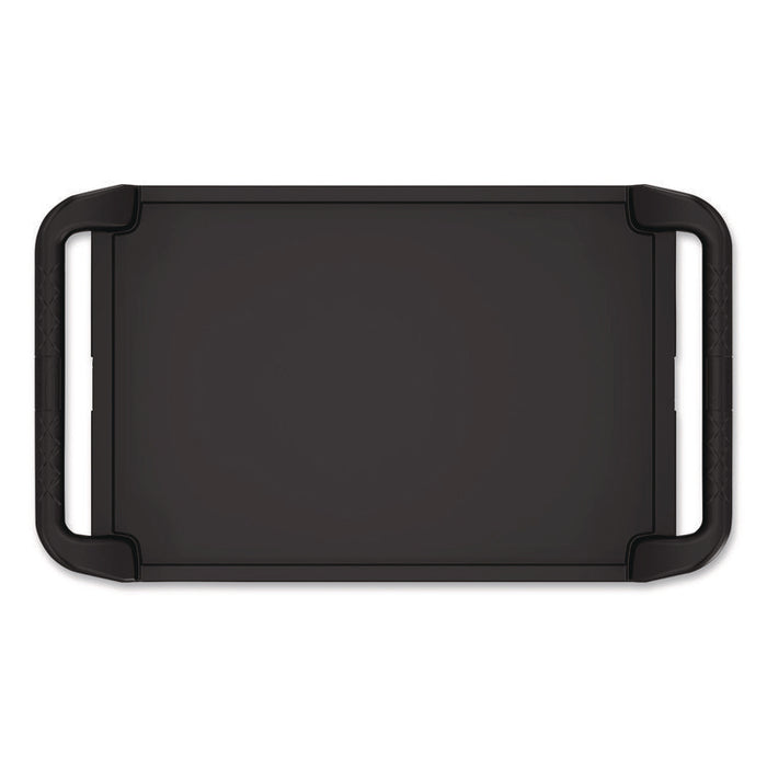 Three-Shelf Service Cart, Metal/Plastic, 3 Shelves, 300 lb Capacity, 20" x 34" x 37.92", Black