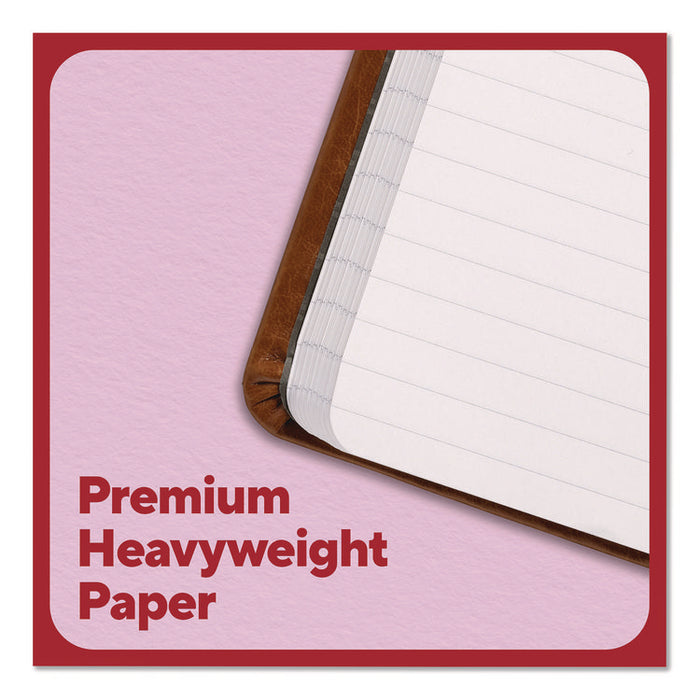 Hardcover Business Journal with Elastic Closure, 1-Subject, Narrow Rule, Cognac Cover, (96) 8 x 5.5 Sheets