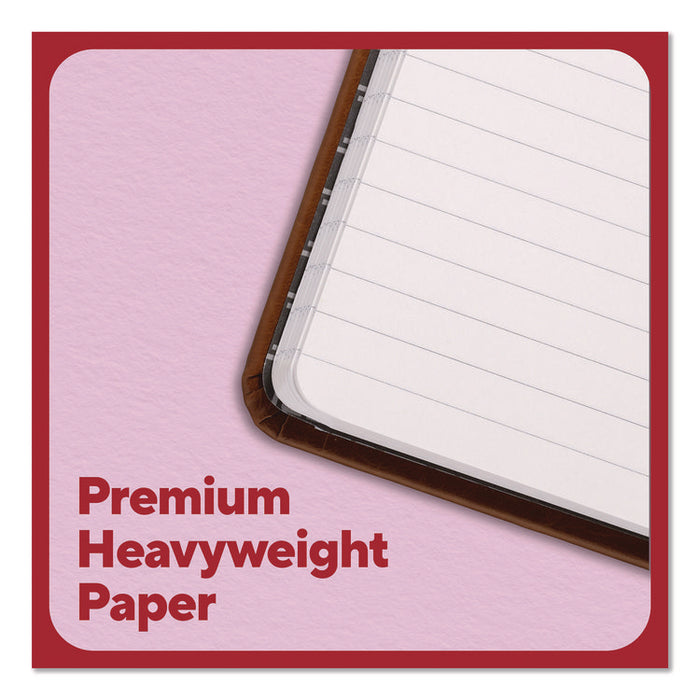 Hardcover Business Journal with Elastic Closure, 1-Subject, Narrow Rule, Cognac Cover, (96) 10 x 8 Sheets