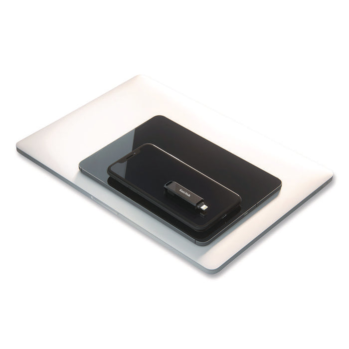 Dual Phone USB 3.2 Type-C/Lightning Flash Drive, 256 GB, Black