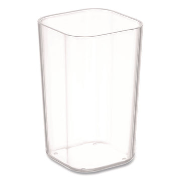 Stackable Plastic Pencil Cup, 2.61 x 2.61 x 4.3, Clear
