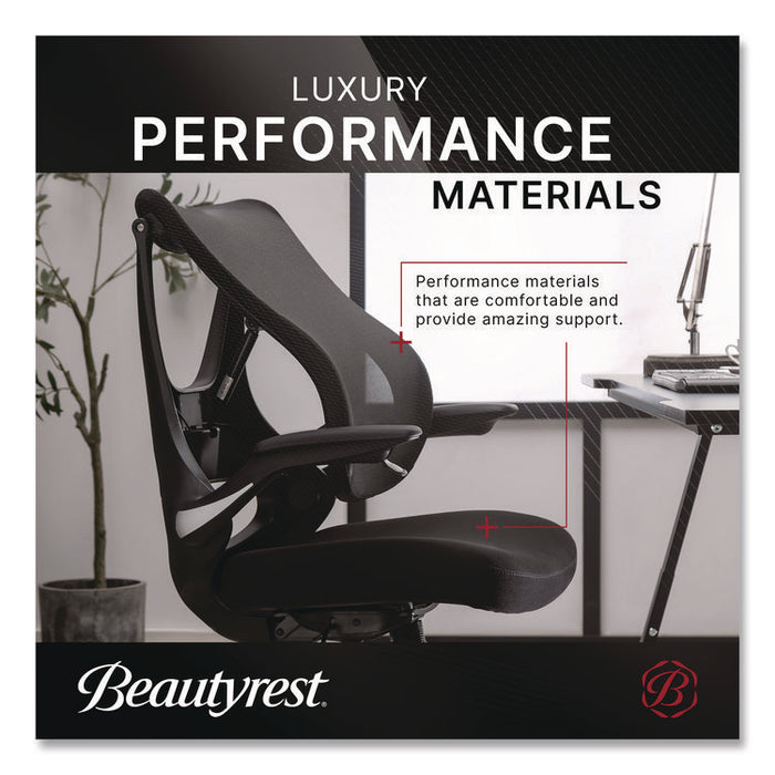 ErgoMax Mesh Swivel Task Chair, Supports Up to 275 lb, 19" x 22.75" Seat Height, Black Back/Seat, Black Base