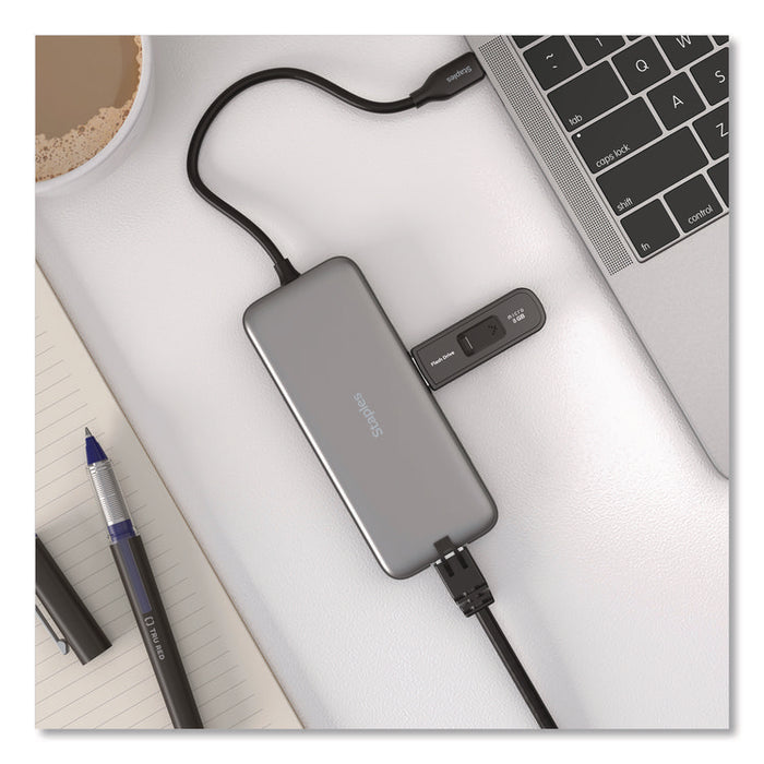 USB 3.0 Hubs, 8-Port, Gray