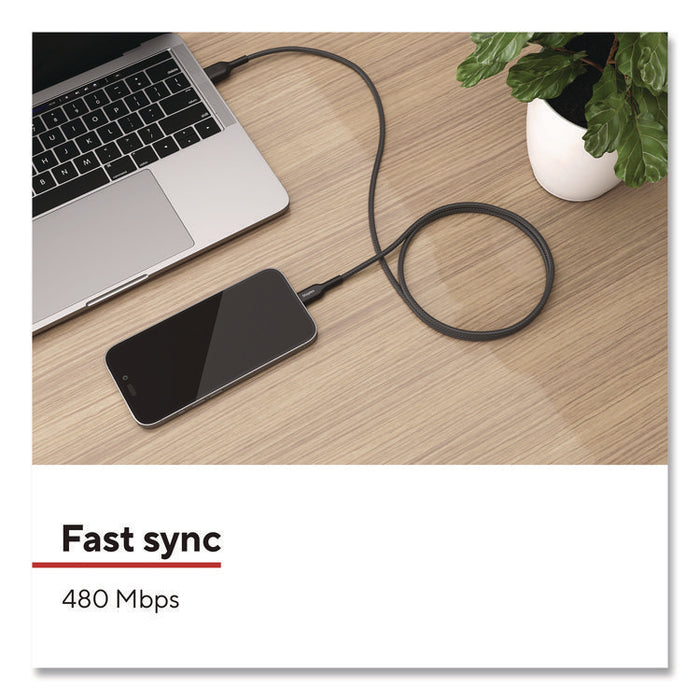 Micro USB to USB-A 2.0 Charging Cable, 3.3 ft, Black