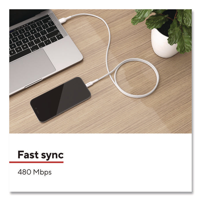 Lightning to USB-A Charging Cable, 6.6 ft, White