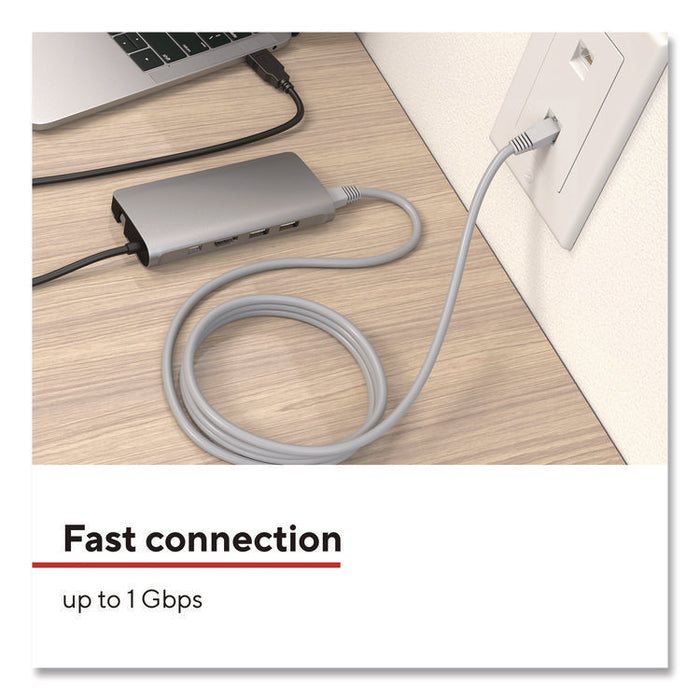 CAT6 Ethernet Cable, 25 ft, Gray