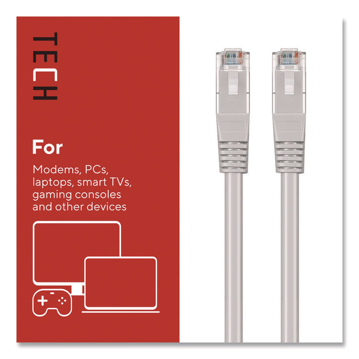 CAT6 Ethernet Cable, 25 ft, Gray