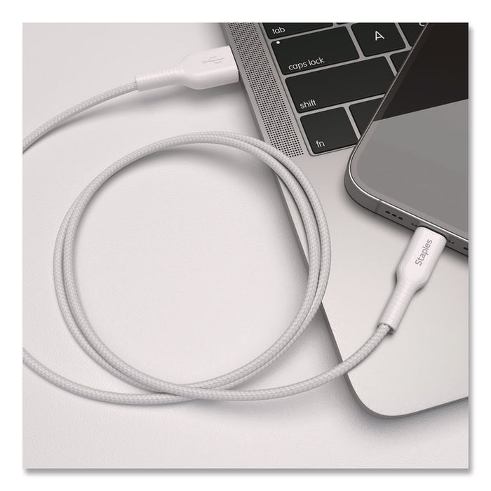 Lightning to USB-C 2.0 Charging Cable, 3.3 ft, White