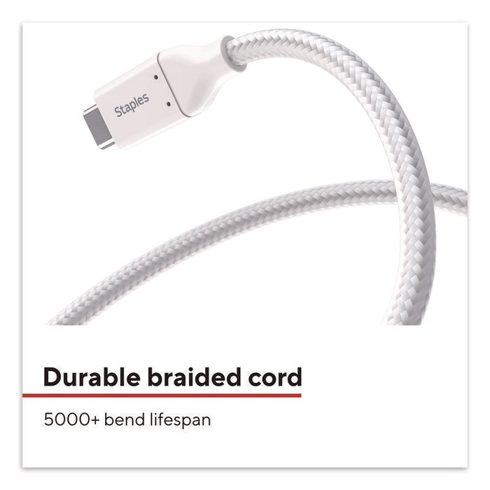 Lightning to USB-C 2.0 Charging Cable, 9.8 ft, White
