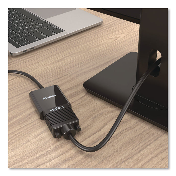 HDMI to VGA Audio/Video Adapter, 6", Black