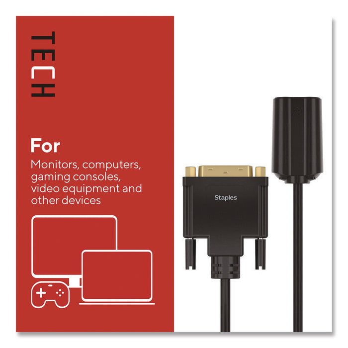 DVI-D to HDMI Audio/Video Adapter, 6", Black