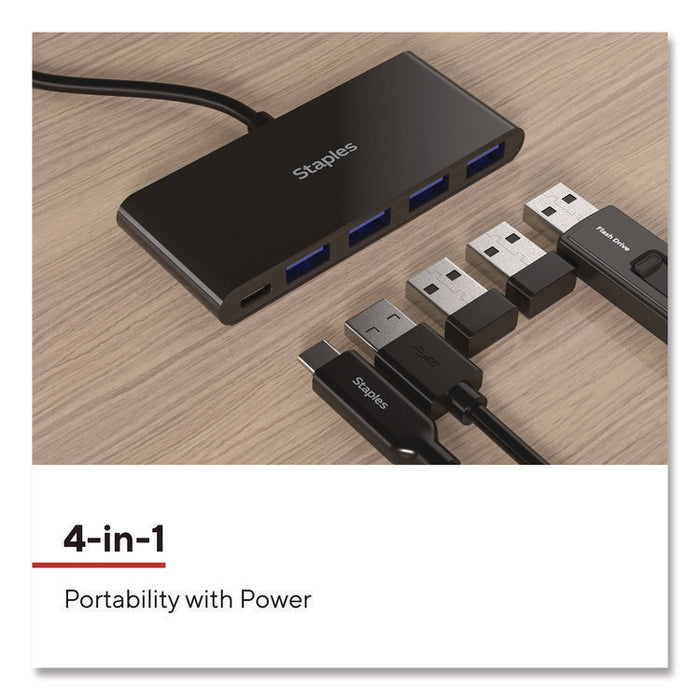 USB 3.0 Hubs, 4-Port, Black