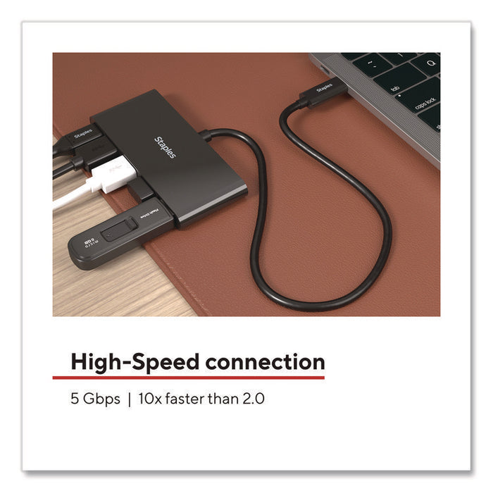 USB 3.0 Hubs, 4-Port, Black
