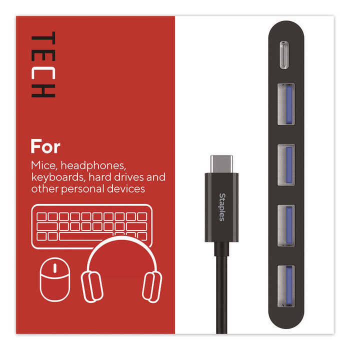 USB 3.0 Hubs, 4-Port, Black