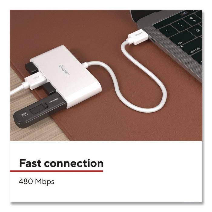 USB 2.0 Hubs, 4-Port, White