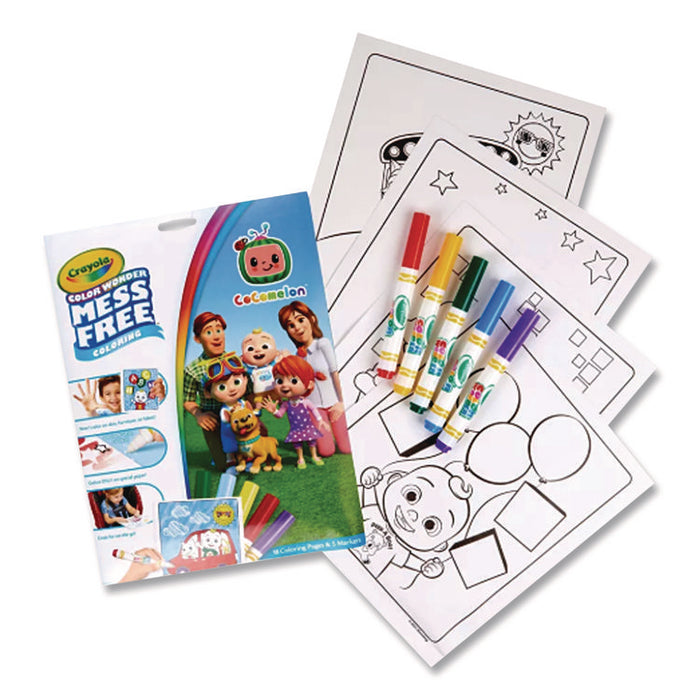 Cocomelon Color Wonder Kit, Includes Five Markers, Ages 3 and Up, 18 Pages