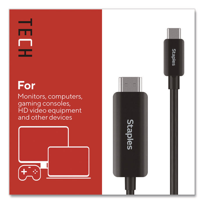 USB-C to HDMI Audio/Video Cable, 6 ft, Black