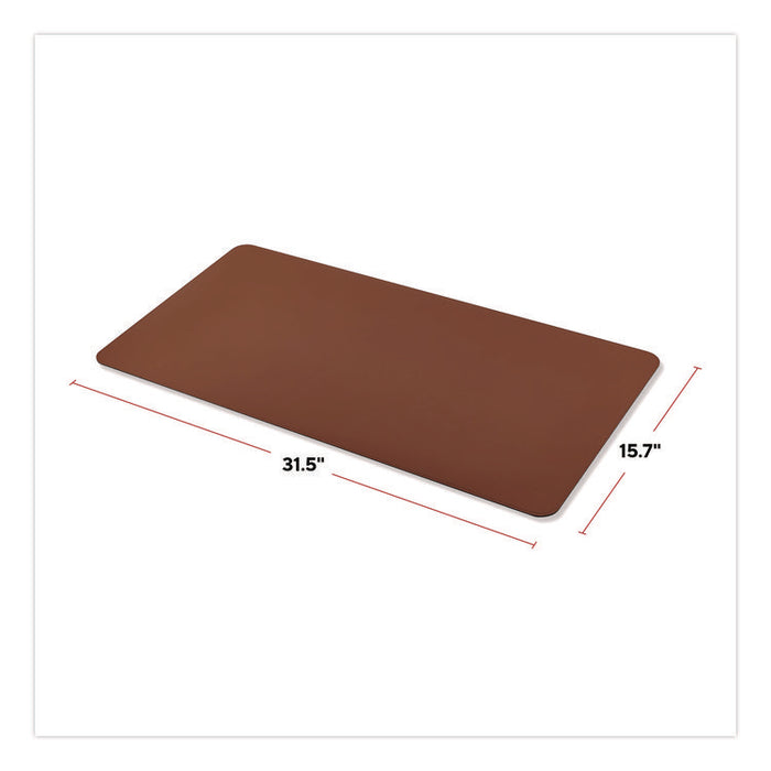 Anti-Slip Faux Leather Desk Pad, 31.5" x 15.7", Brown