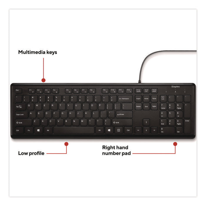 Wired Keyboard, Black