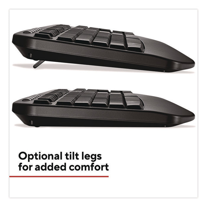 Wireless Keyboard and Optical Mouse Combo, 2.4 GHz Frequency/33 ft Maximum Wireless Range, Black