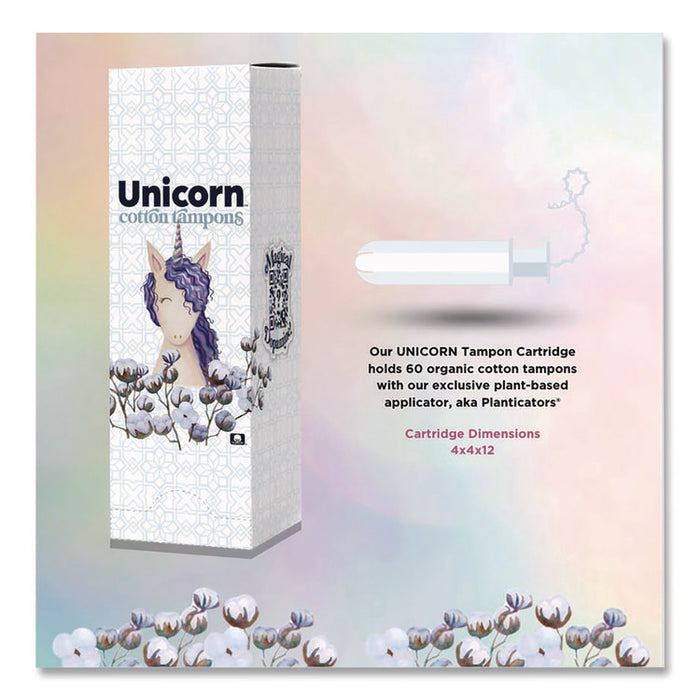 Cotton Tampons, Regular Absorbency, 60/Box, 6 Boxes/Carton