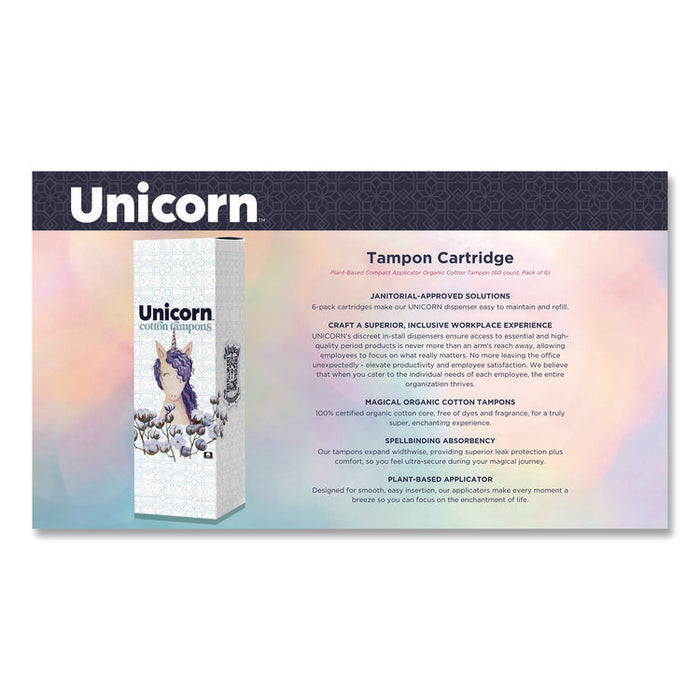 Cotton Tampons, Regular Absorbency, 60/Box, 6 Boxes/Carton