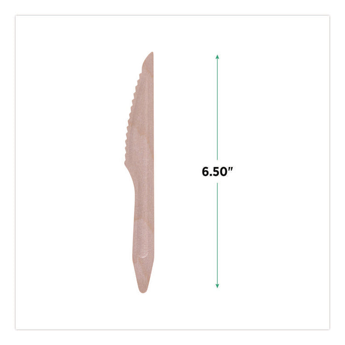 Wood Cutlery, General Purpose Knife, Natural, 500/Carton
