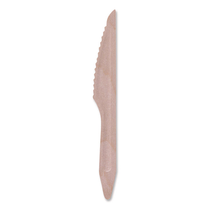 Wood Cutlery, General Purpose Knife, Natural, 500/Carton