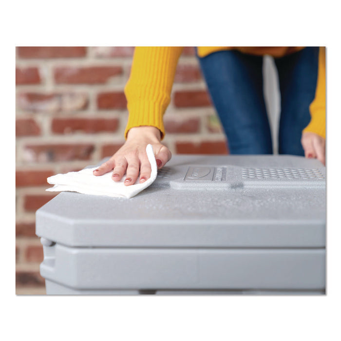 Salt Box, 28 gal, 23.75 x 15.75 x 23.75. Dove Gray