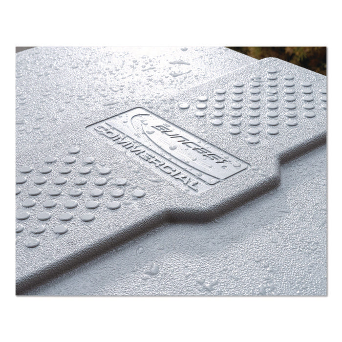 Salt Box, 28 gal, 23.75 x 15.75 x 23.75. Dove Gray