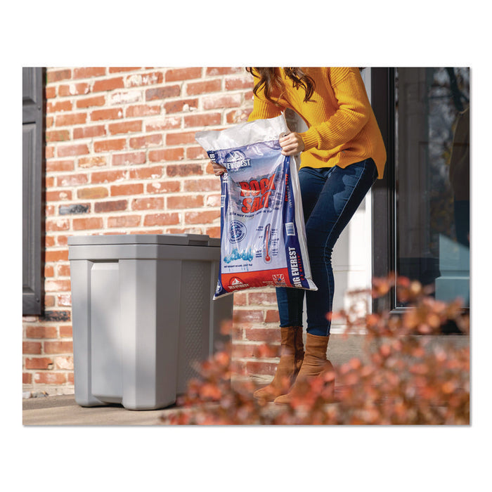 Salt Box, 28 gal, 23.75 x 15.75 x 23.75. Dove Gray