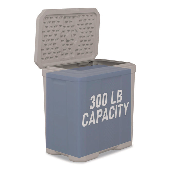 Salt Box, 28 gal, 23.75 x 15.75 x 23.75. Dove Gray