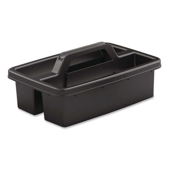 Toilet Brush Caddy Kit, 8" Handle, Black