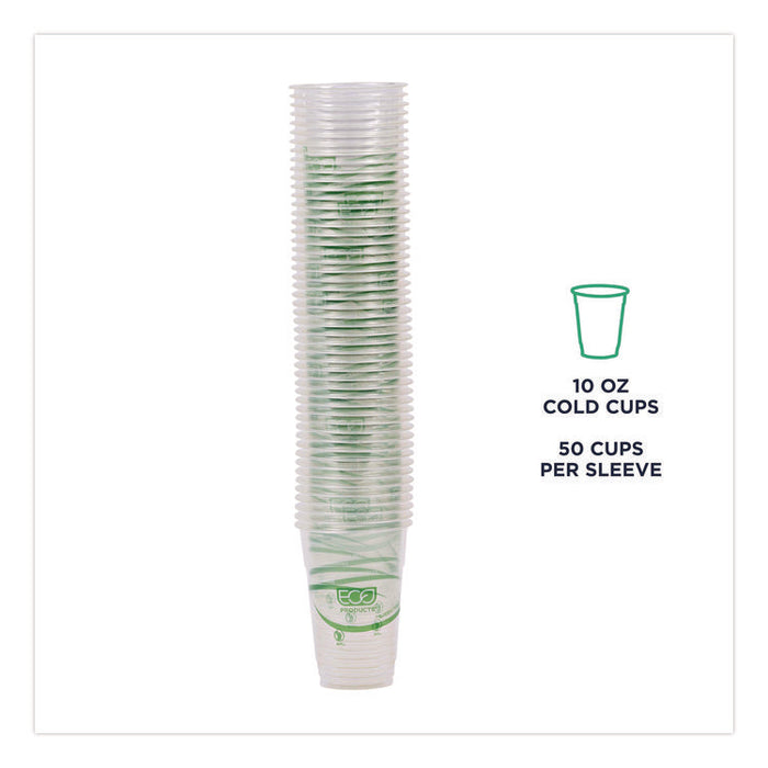GreenStripe PLA Cold Cups, 10 oz, Plastic, Clear, 1,000/Carton